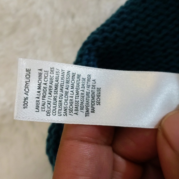 Joe Fresh| NWT Blue Long Sleeve Turtleneck Sweater With Side Slits Acrylic - Picture 12 of 13